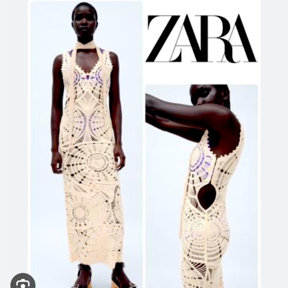 Zara Cut Out Crochet Dress